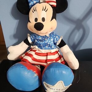 Disney Minnie Mouse Plush in Red, White, Blue, Black